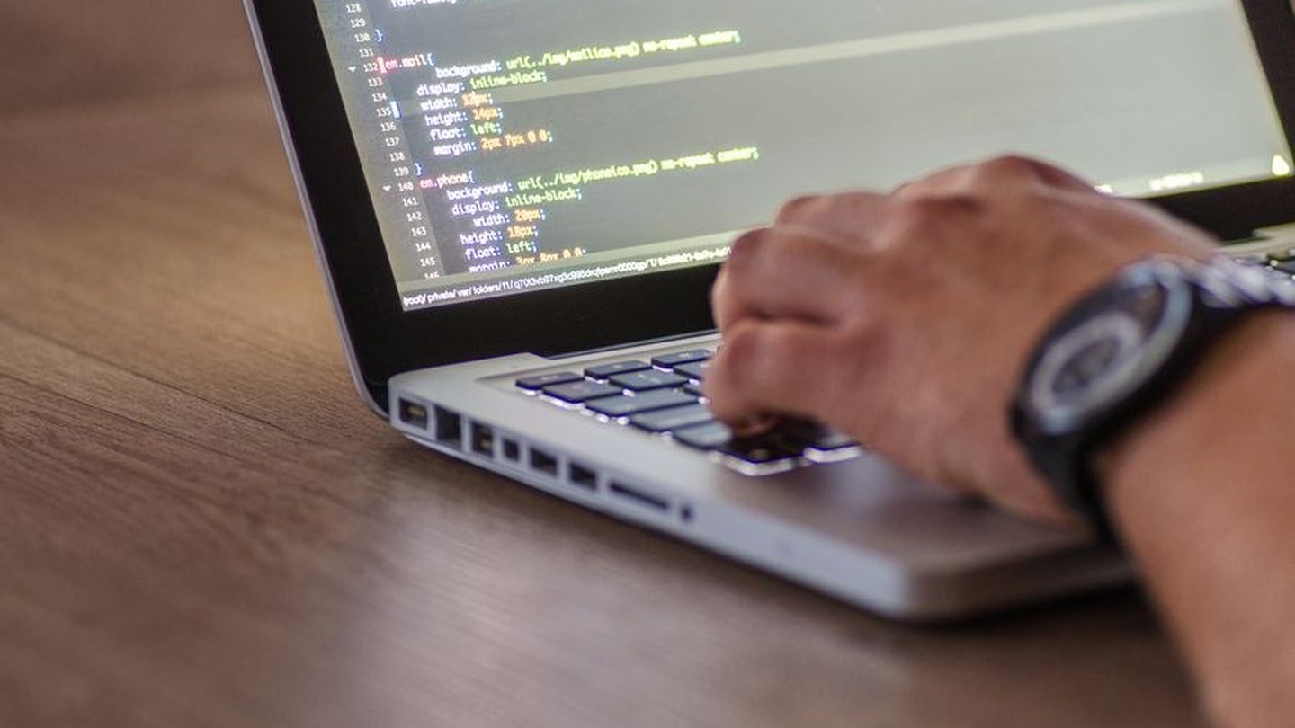Developer working on a website